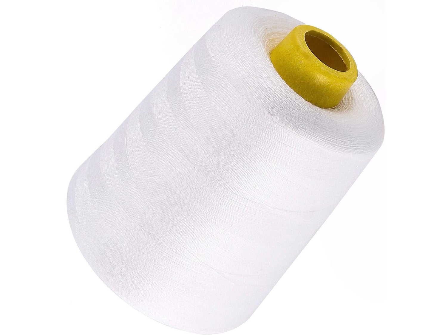 White Polyester Serger Sewing Thread, All-Purpose, Smooth & Strong (8000 Yards)