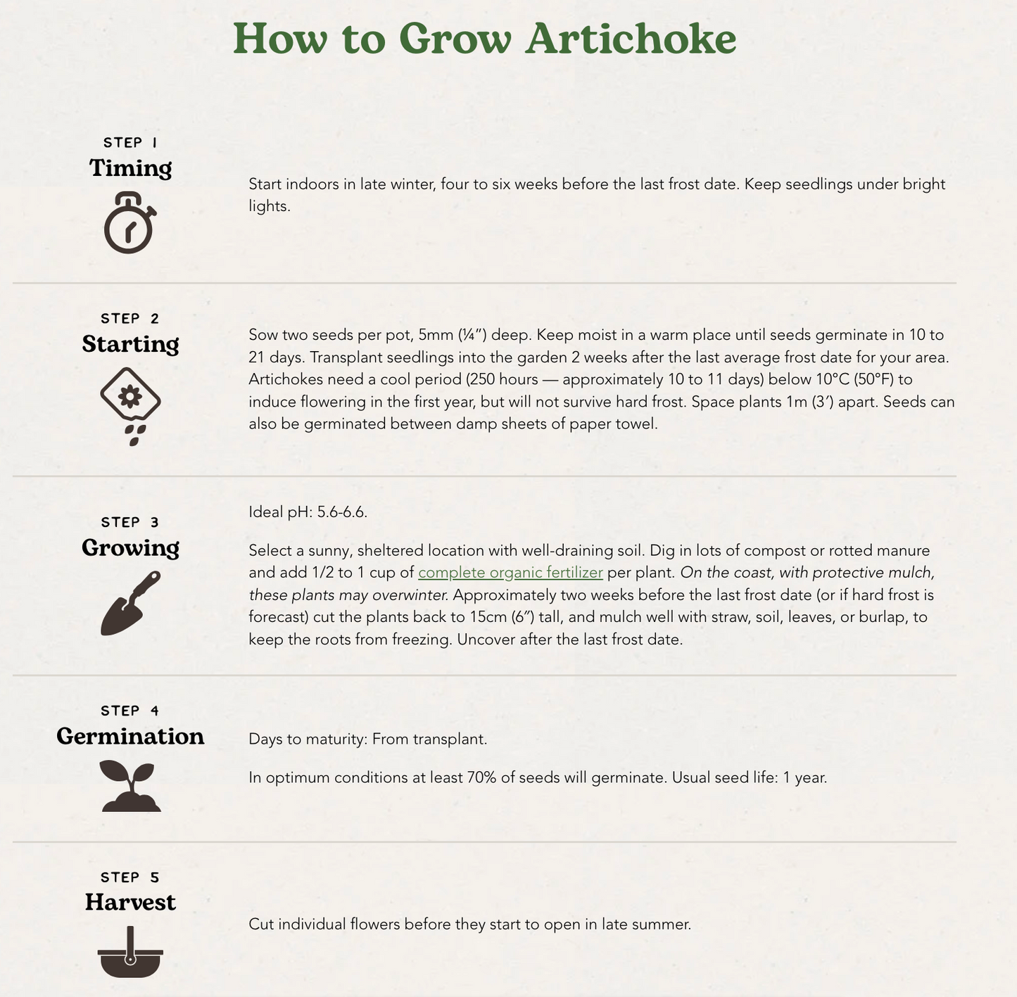 West Coast Seeds (Green Globe Artichoke)