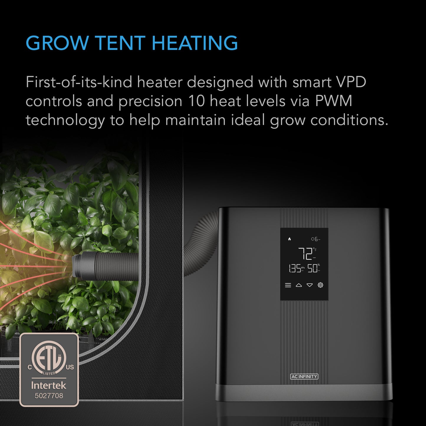 AC Infinity THERMOFORGE Plant Heater T3