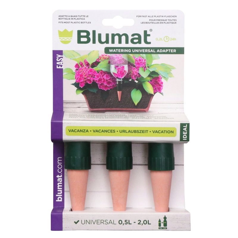 Blumat Easy Bottle Adapter Plant Watering Stakes