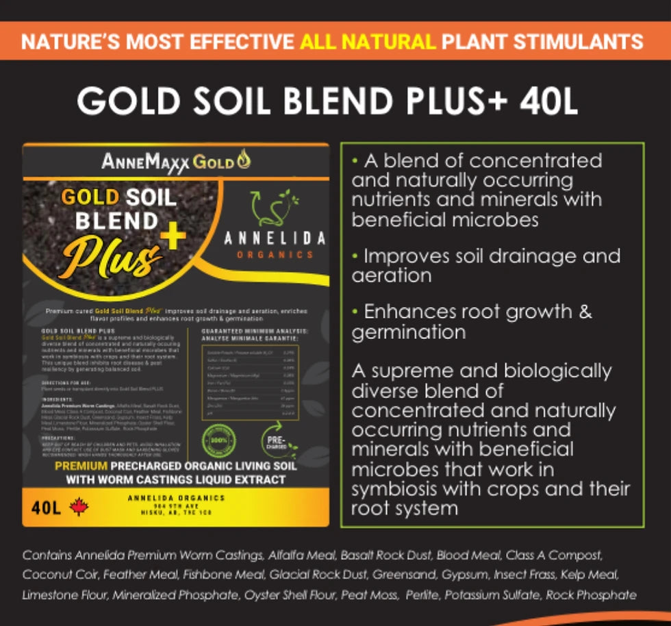 Annelida Organics Prime Organic Blend Living Soil (40L)