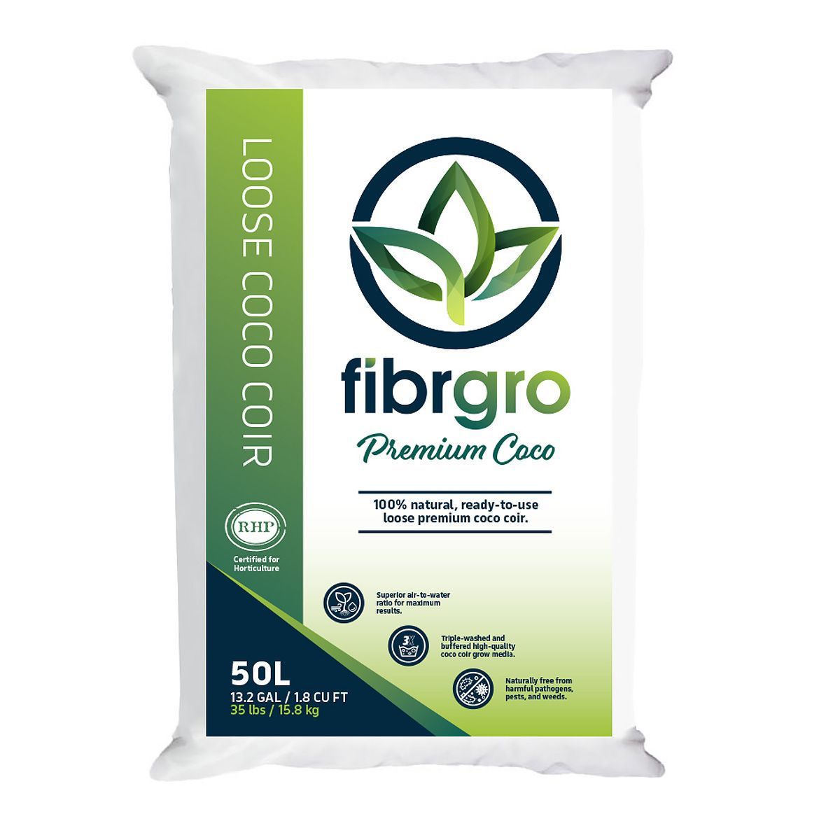Fibrgro Buffered Open Top Grow & 50L Bag (Coco)