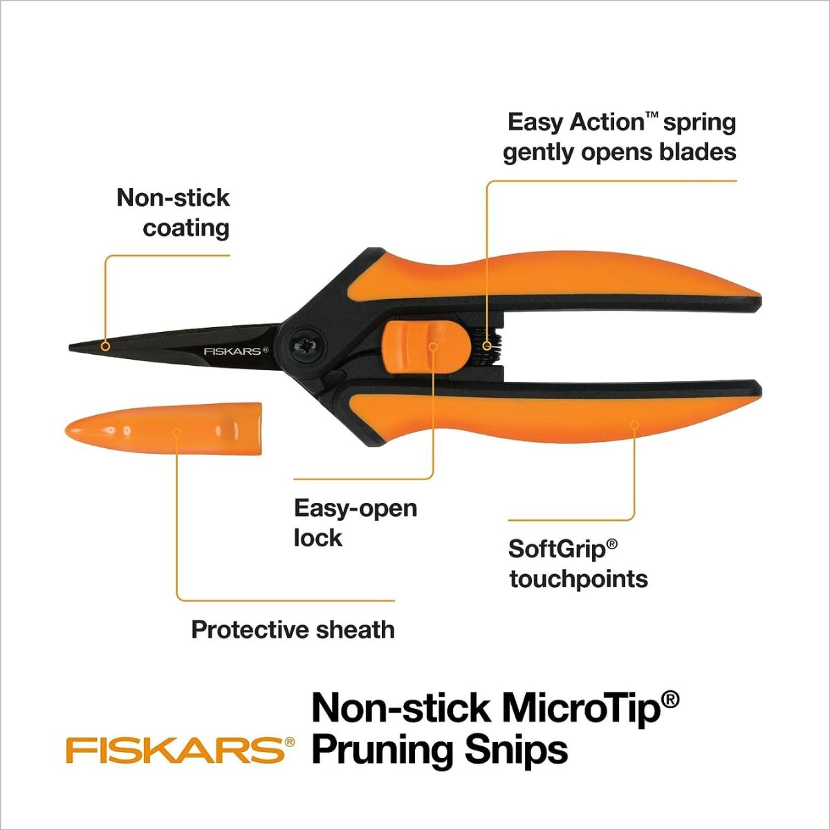Fiskars Non Stick SofTouch Pruning Shears