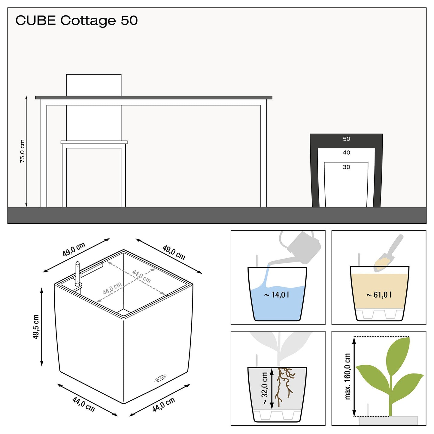 Lechuza Cube Cottage 50