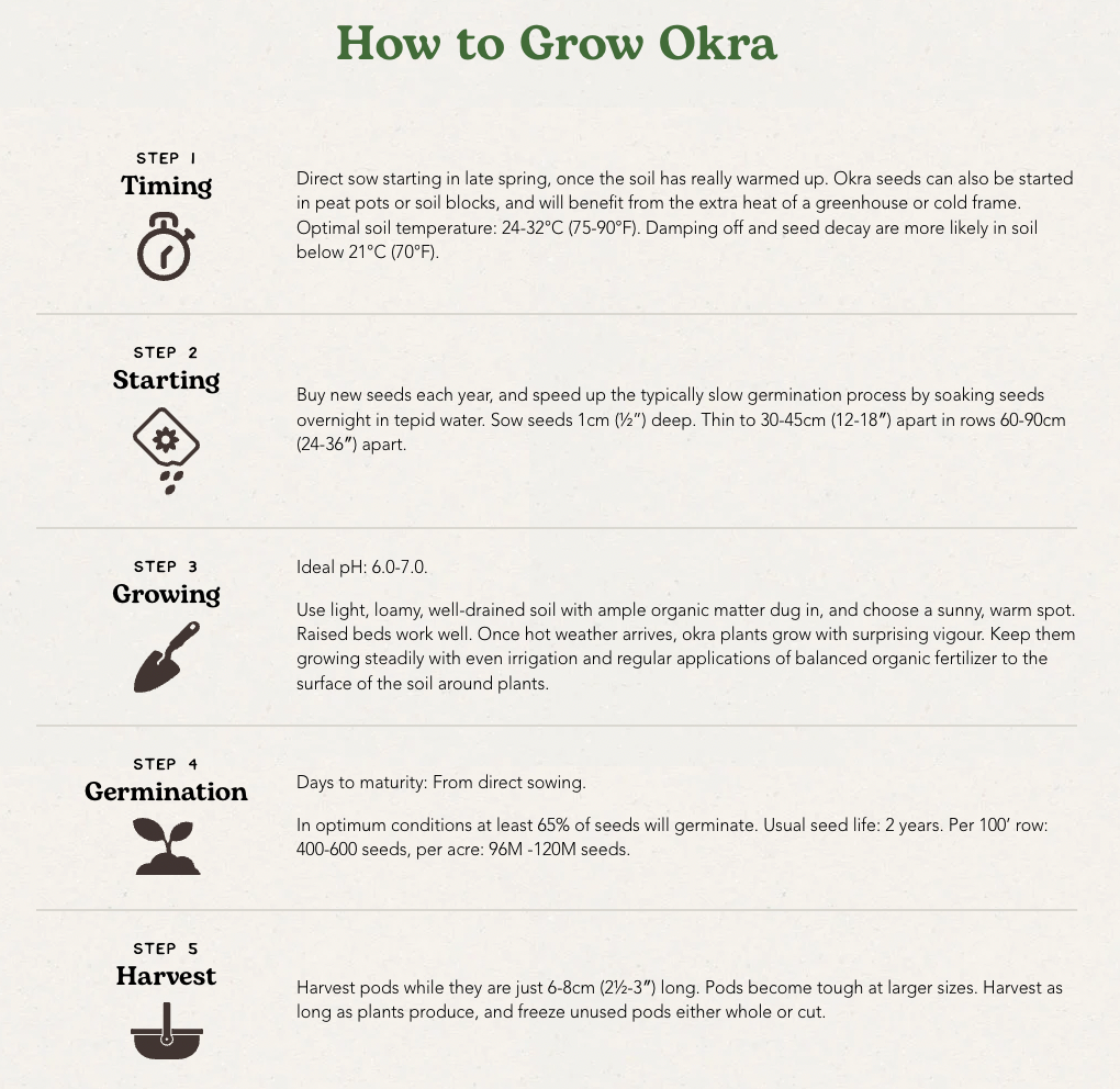 West Coast Seeds (Clemson Spineless Organic Okra)