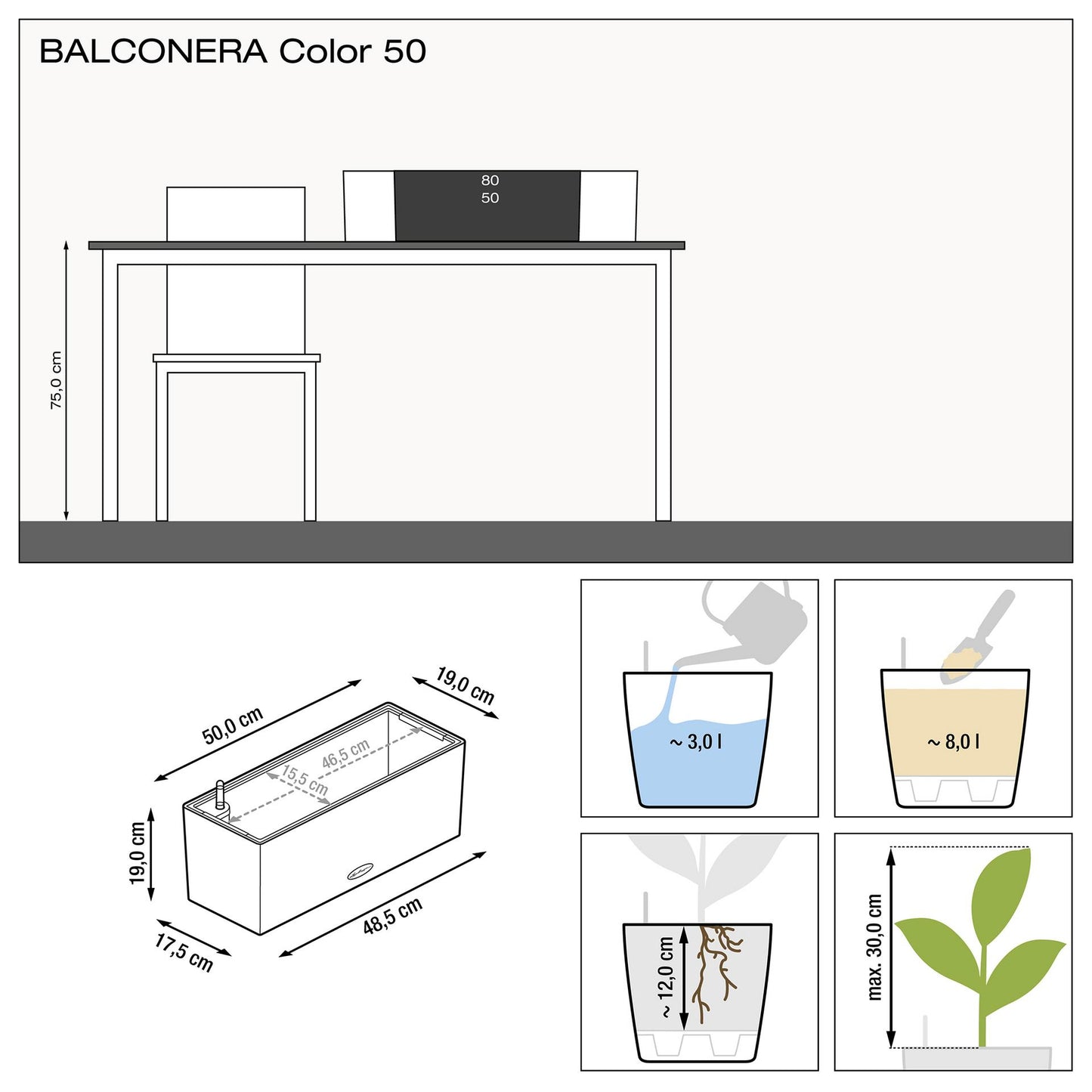 Lechuza Balconera Color 50 (Commande Spéciale)