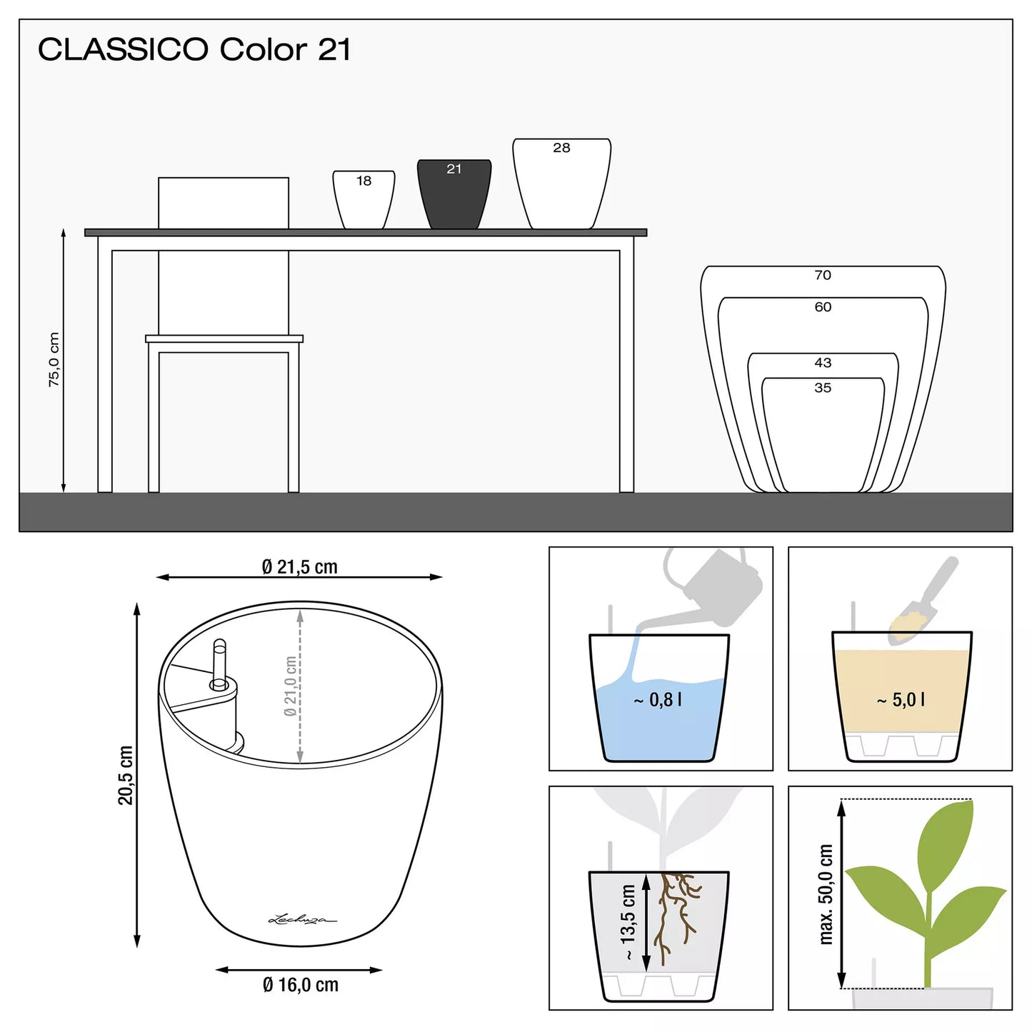 Lechuza Classico Color 18 & 21