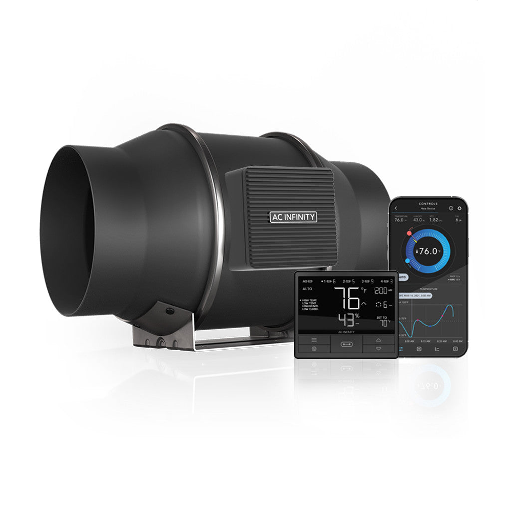 AC Infinity Cloudline (T-Series) Quiet Inline Duct Fans (w/ Temp & Humidity Controller)