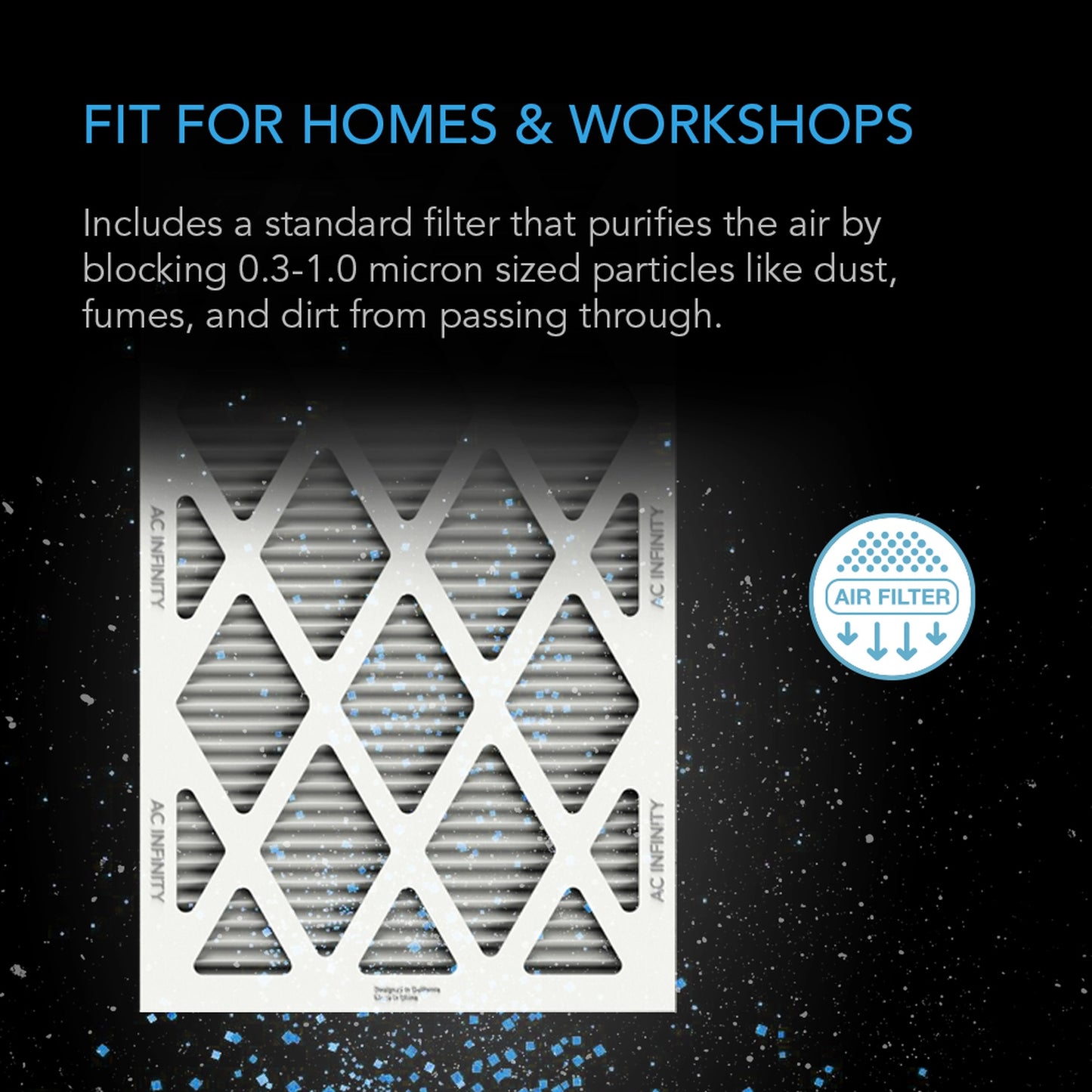Boîtes de filtre à air AC Infinity (avec filtre)