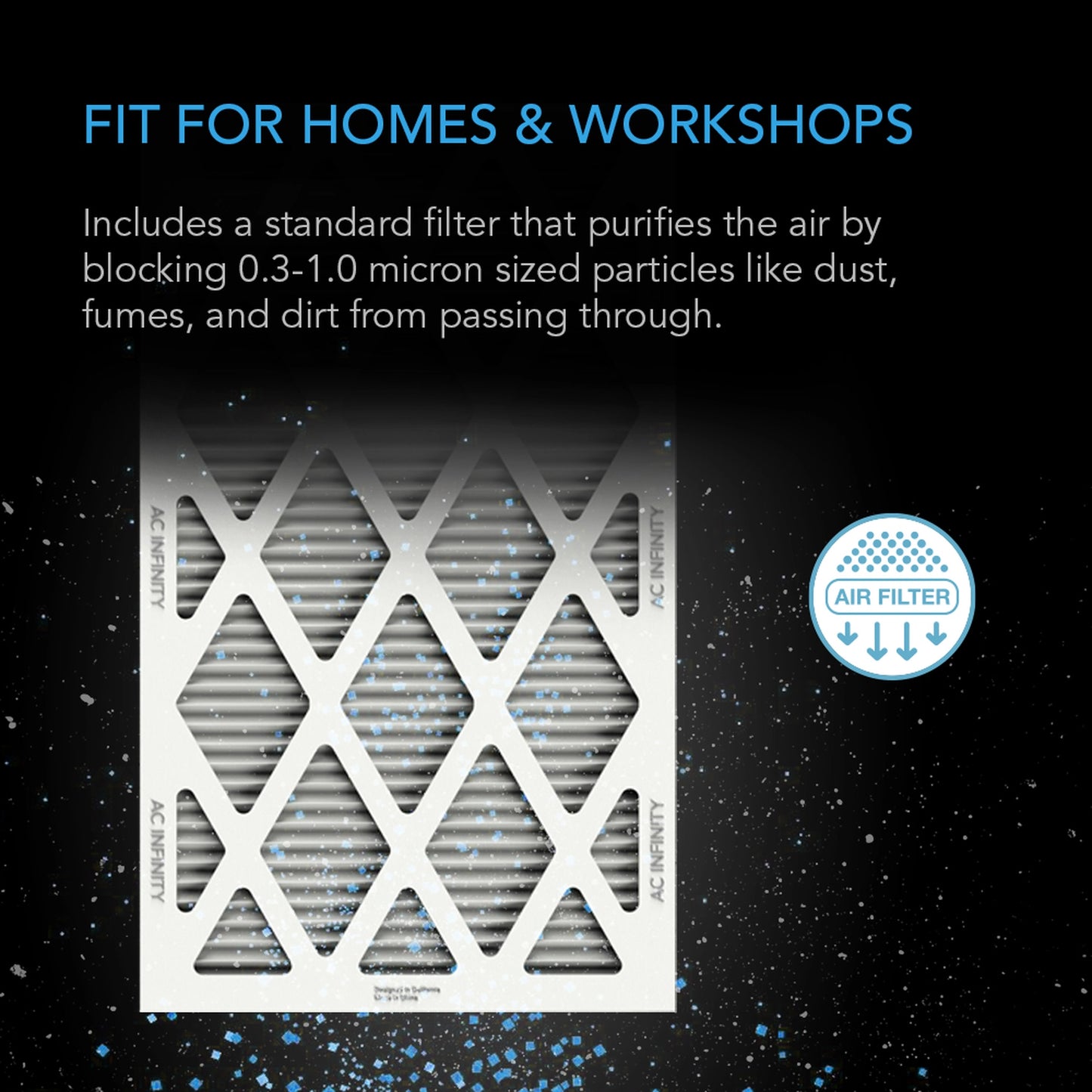 AC Infinity Air Filter Boxes (w/ Filter)