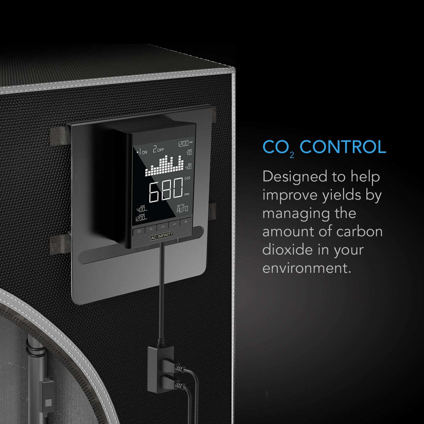 AC Infinity CO2 控制器(适用于 CO2 调节器和内联风扇)