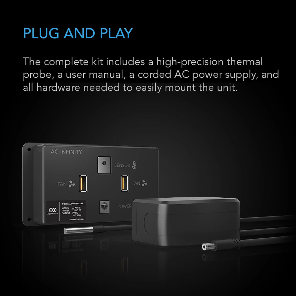 AC Infinity Controller 2 & 8 (Thermal Fan Controller) & Stand
