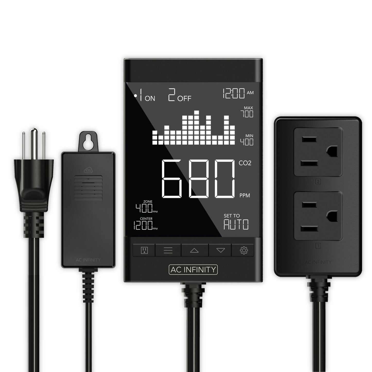 AC Infinity CO2 控制器(适用于 CO2 调节器和内联风扇)