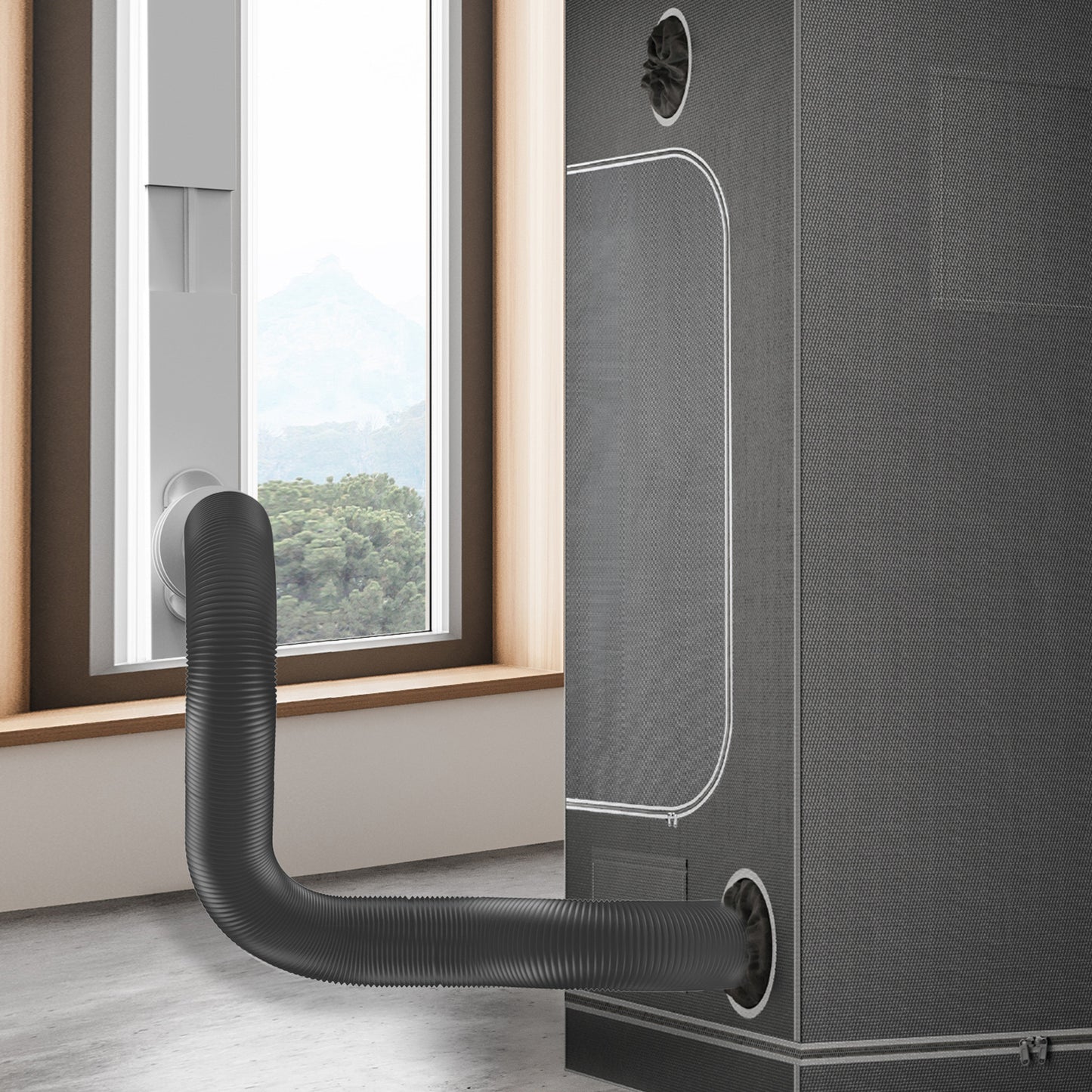 Kit de conduit de fenêtre AC Infinity (port de ventilation réglable)