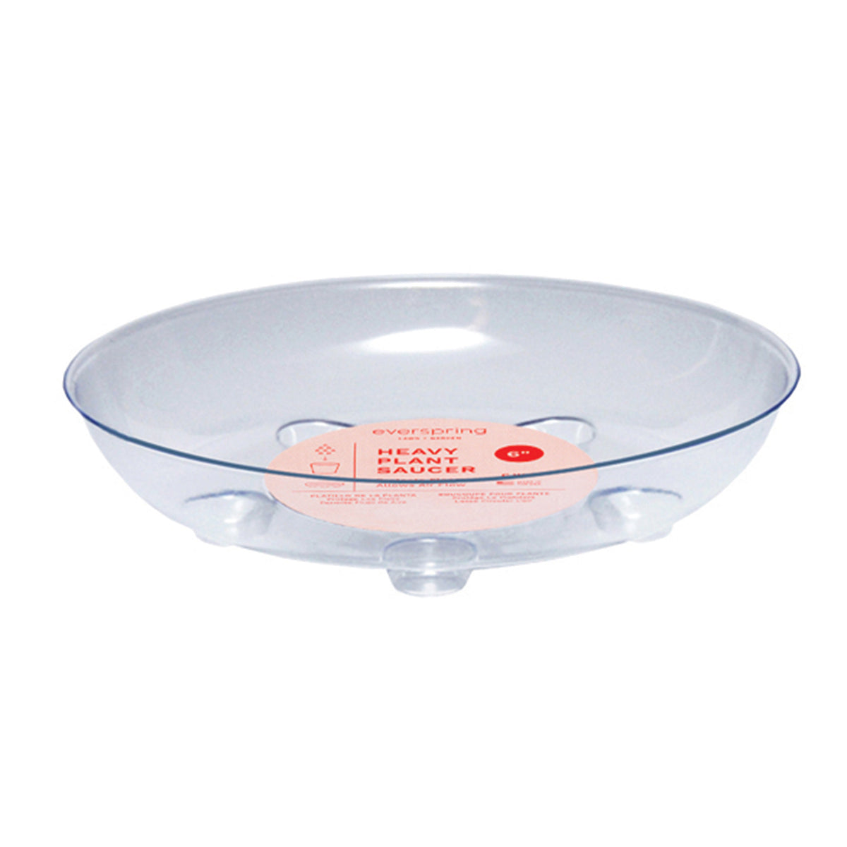 clear heavy plant foot saucers