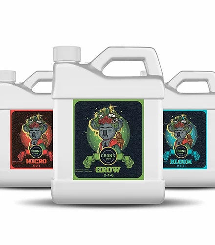 Cronk Grow Nutrients Micro, Grow, Bloom 1 Liter Bundle