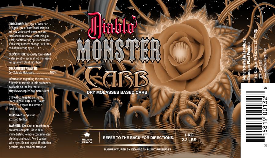 Diablo Nutrients Monster Carb Powder Label