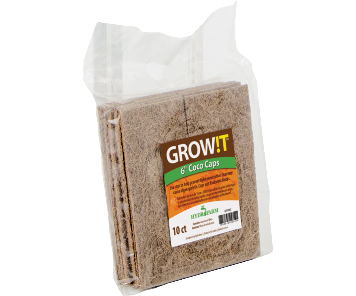 grow!t organic coco caps 6 inches