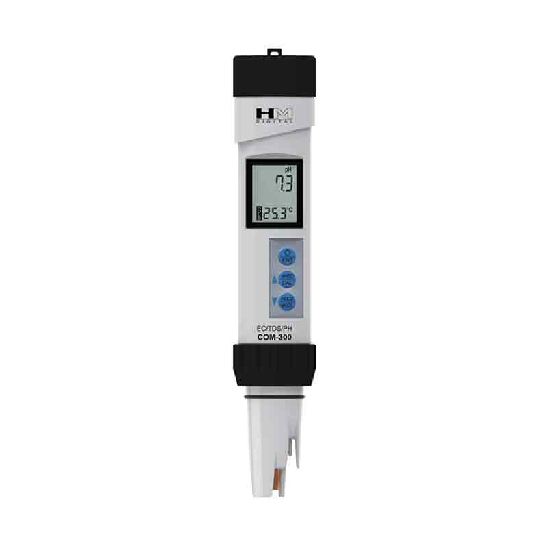 HM Digital pH EC TDS Temp Waterproof Meter COM 300