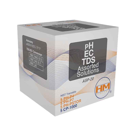 Solutions assorties HM Digital ph/EC/TDS (ASP-20)