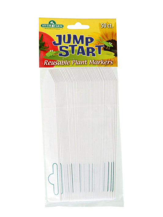 Reusable Plant Label Marker 6" x 5/8" White (50 Pack)
