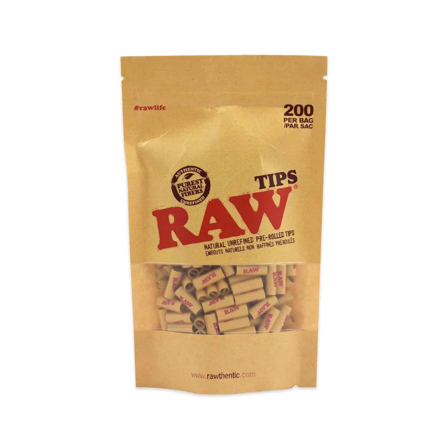 RAW Pre Rolled Tips (Regular & Wide Unbleached)