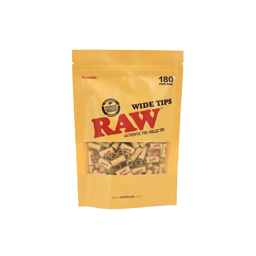 RAW Pre Rolled Tips (Regular & Wide Unbleached)