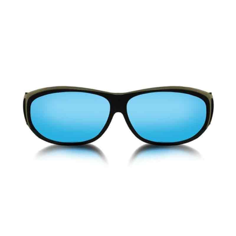 shady optics grow room sunglasses over the glass