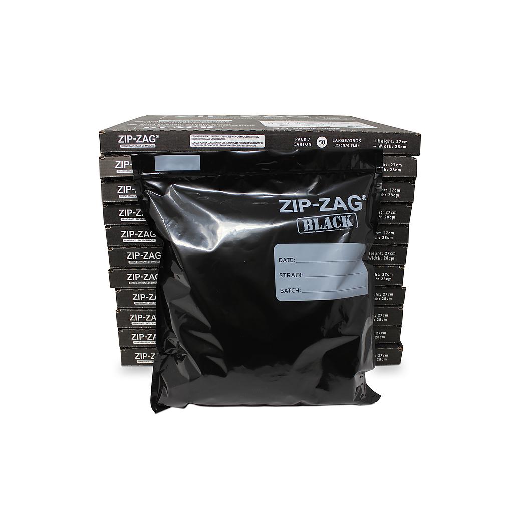 zip zag brand black bags 50 pack