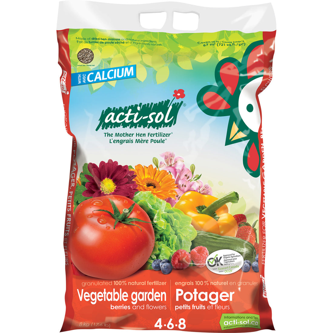 Acti-Sol Vegetable Garden, Berries and Flowers 8Kg (4-6-8) – Urban Grow ...
