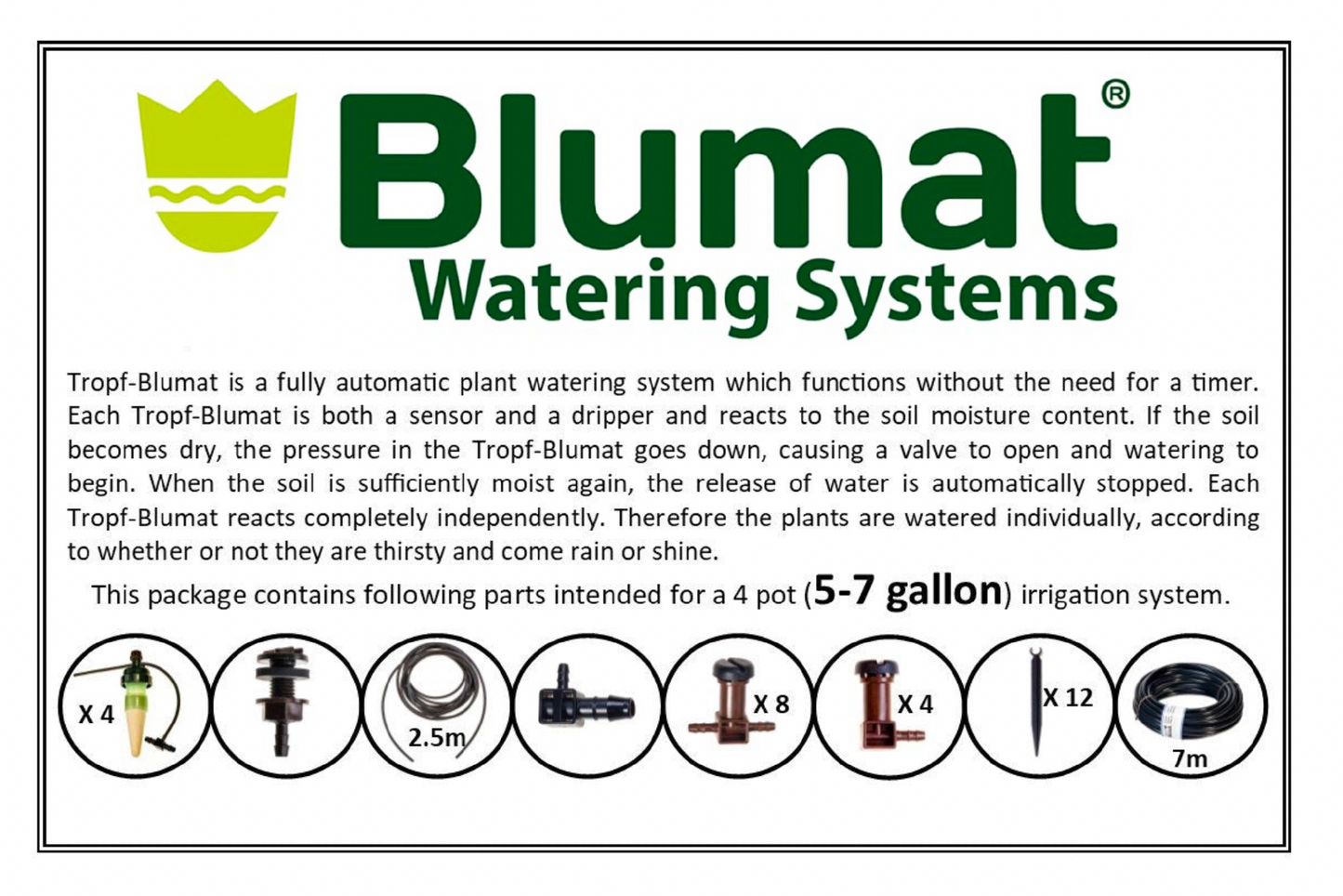 Blumat Kit (For 4 Plants)