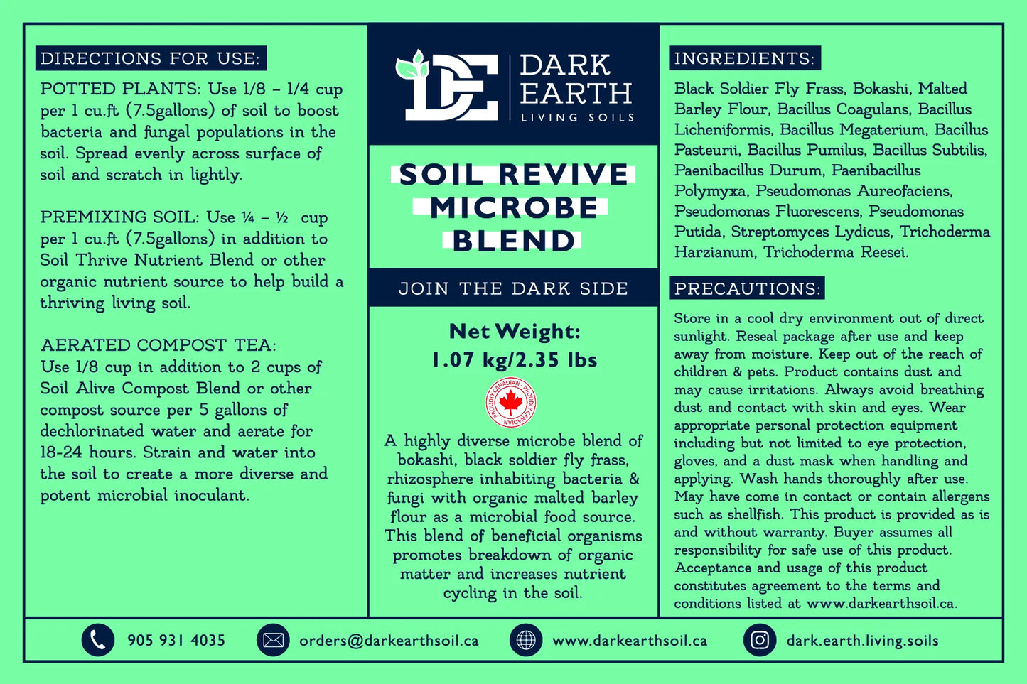 Dark Earth Soil Revive Microbe Brew