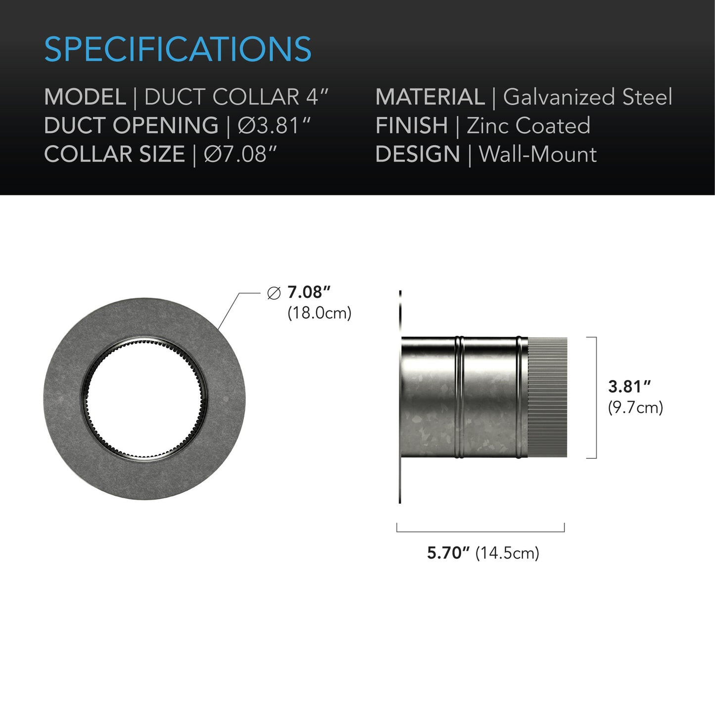 AC Infinity Ducting Collar 4" & 6"