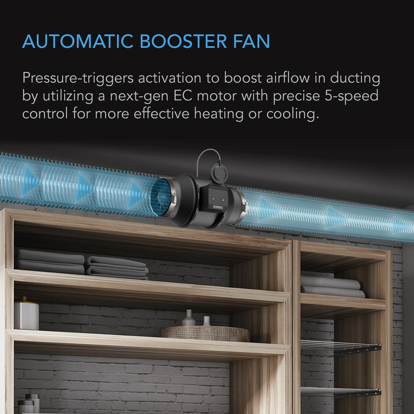 AC Infinity Automatic Booster Duct Fans (W/ Pressure Switch) | Urban ...