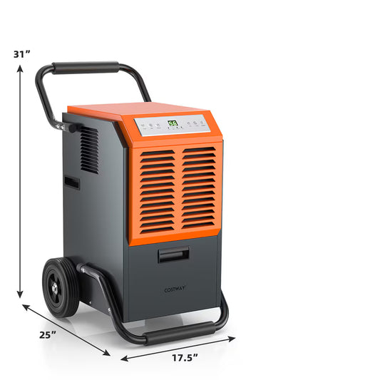 Costway 140 PPD Portable Commercial Dehumidifier Grey (CLEARANCE USED 30% OFF)