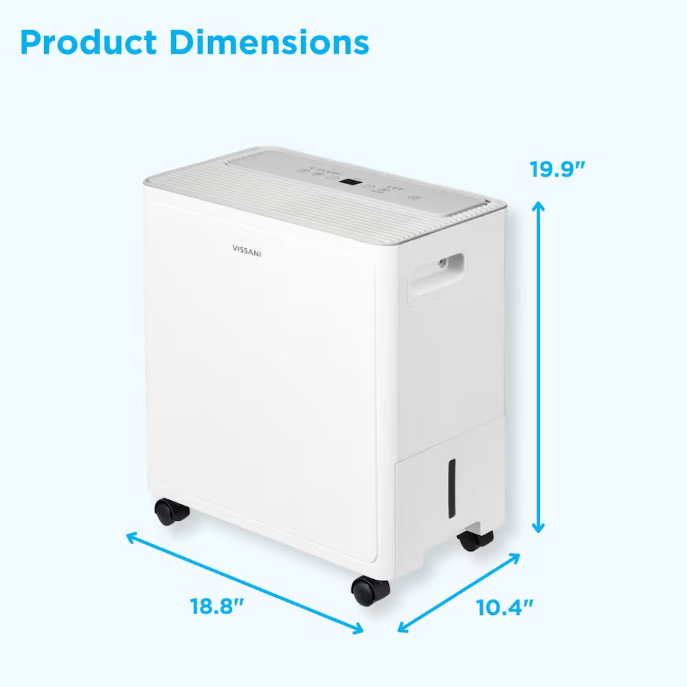 Vissani 50 Pint Portable Dehumidifier ENERGY STAR (USED 50% OFF)