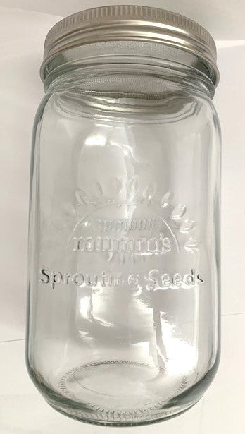 Mumm's Sprouting Seeds Glass Jar & Lid 1L