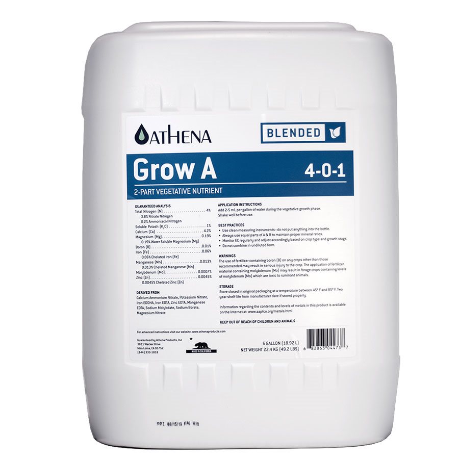 Athena Nutrients Grow Part A & B | Urban Grow Garden Supply