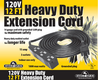 Extension Cord 120V / 12' (Special Order)