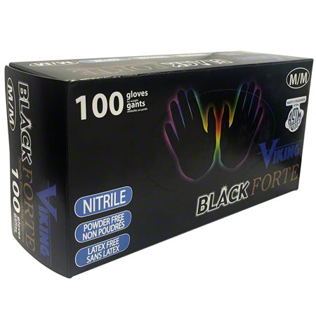 Viking Black Nitrile Gloves (100 Pack)