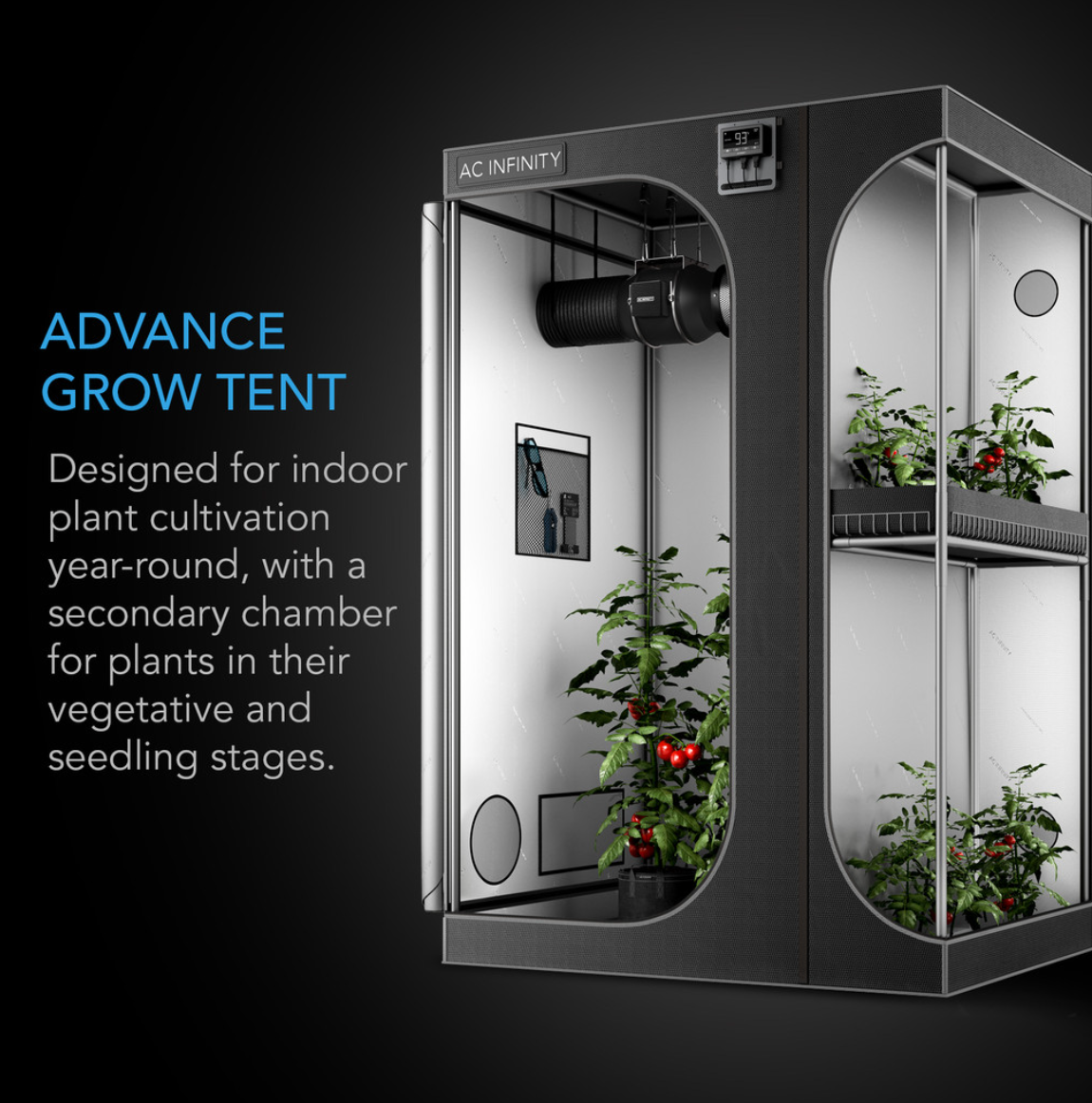 AC Infinity CLOUDLAB Advance Grow Tents (DUAL ZONE 2 In 1) (Oversized)