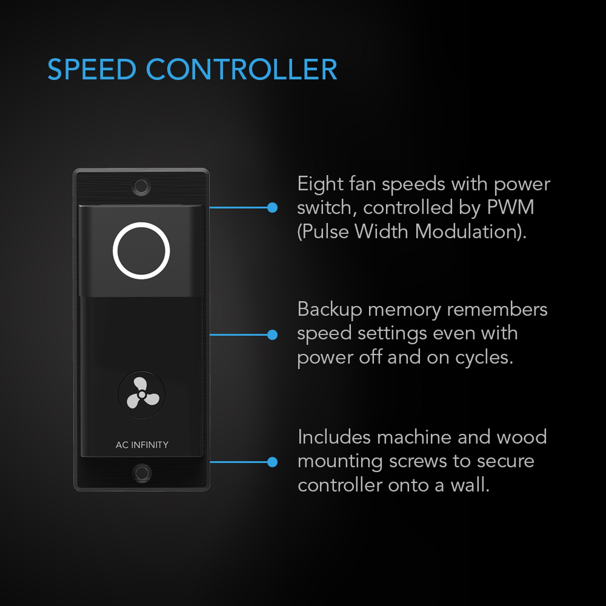 AC Infinity Airlift (S-Series) Ventilation Fans (w/ Speed Controller)