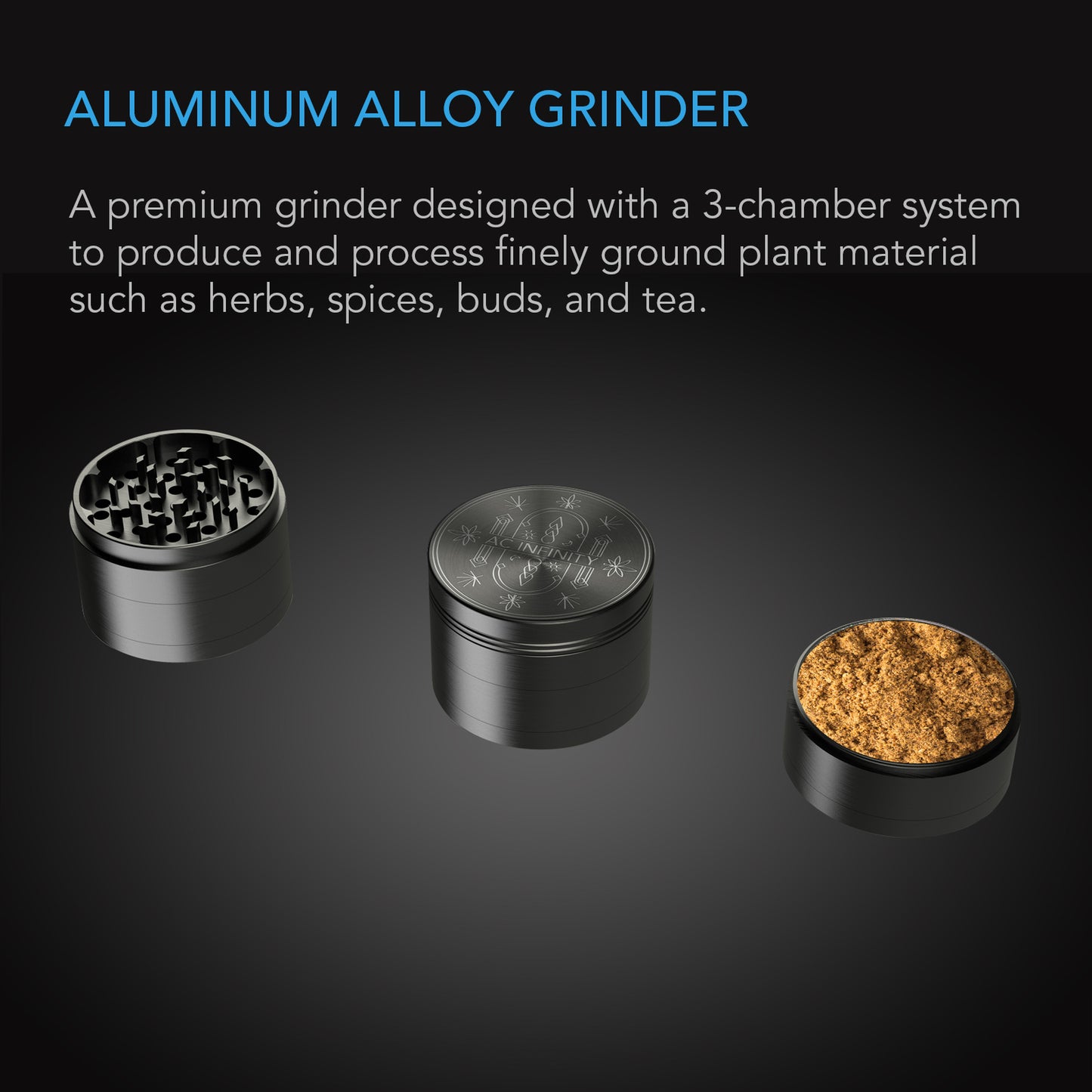 AC Infinity Herb Grinders (3 Chambers)