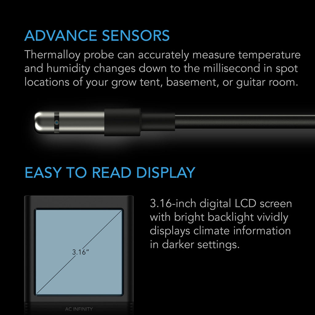 AC Infinity Smart Thermo Hygrometers (W/ Data App)