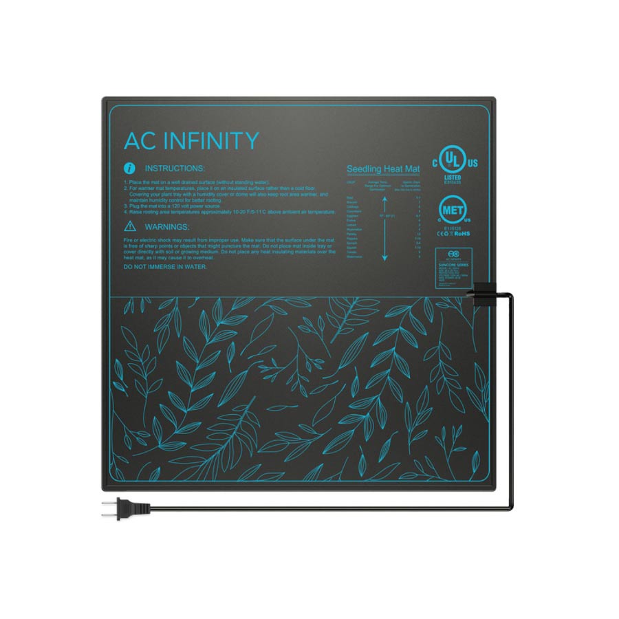 Tapis chauffants imperméables pour semis AC Infinity SUNCORE (série A) 