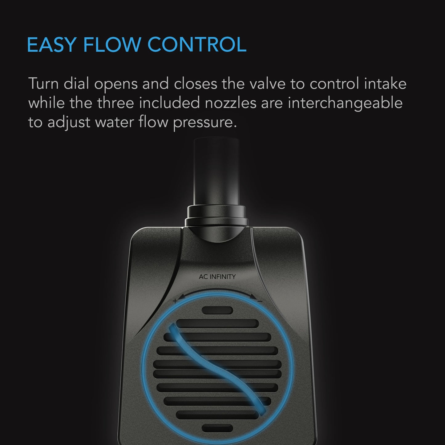 ac infinity water pumps flow control