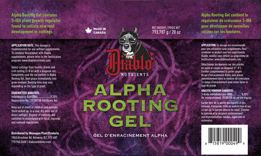 Diablo Nutrients Alpha Rooting Gel Front Label