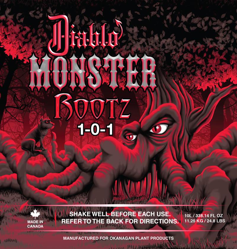 Diablo Nutrients Diablo Monster Rootz Front Label 10 Liter