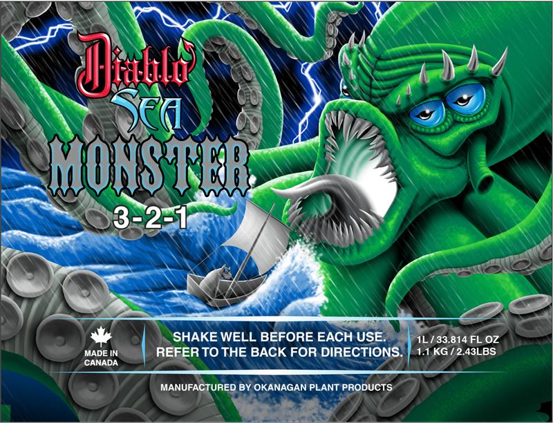 Diablo Nutrients Diablo Sea Monster Front Label