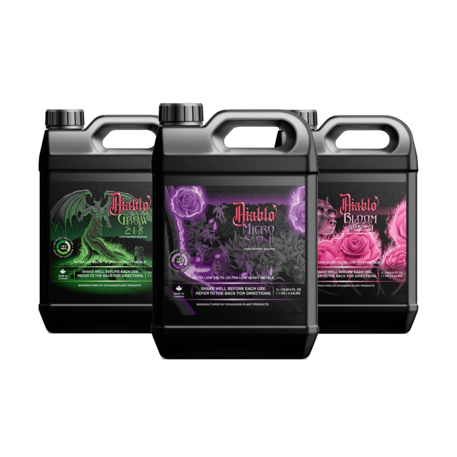 Diablo Nutrients Grow, Micro, And Bloom 1 Liter Bundle